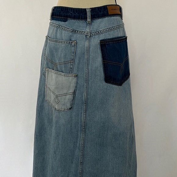 MUNTHE Mid Length Jean Skirt-Button Front Sz 38 (US 8)-Like NEW - Picture 8 of 14